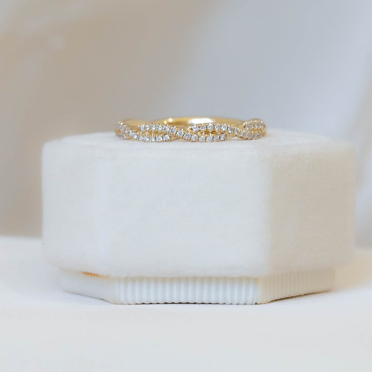 Twist Diamond Stackable Band