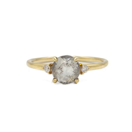 1.12ct Round "Ellie" Salt & Pepper Diamond Ring