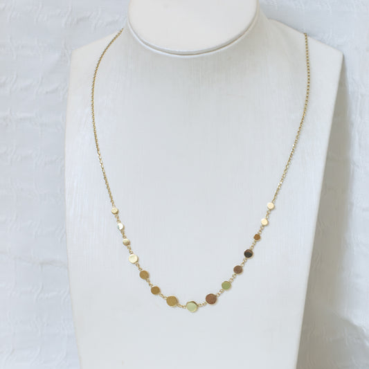 Vintage 14y Circle Station Necklace